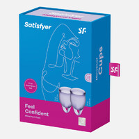 Набір менструальних чаш SATISFYER FEEL CONFIDENT фіолетові 2 шт.
