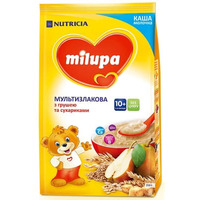 Каша Milupa мультизлакова з сухариками і грушею для дітей від 10-ти міс 210г