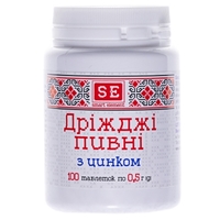 Дрожжи пивные с цинком Фармаком 0,5г №100