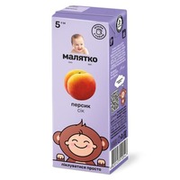 Сік Малятко персиковий з мякоттю ТП 200 мл