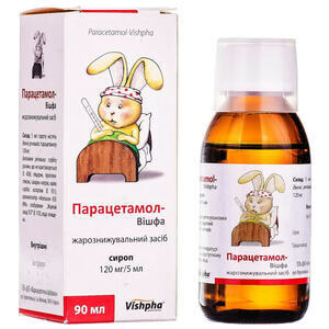 Парацетамол-Вишфа сироп 120 мг/5 мл по 90 мл в банке