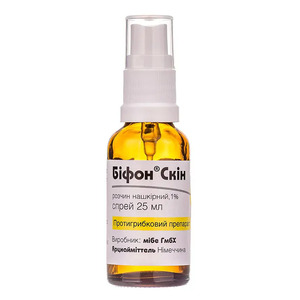 Бифон Скин накожный раствор спрей 1% по 25 мл во флаконе