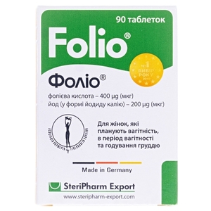 Фоліо табл.400мкг/200мкг №90