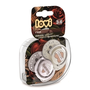 Пустышка Lovi 22/867 динамическая силиконовая 3-6 м 2шт I love