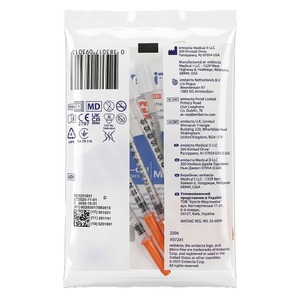 Шприц інсуліновий 0,5мл U-100 Embecta Micro-Fine 30G (0,30x8мм) №1