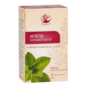 Мяти перцевого листя по 1,5 г у фільтр-пакетиках 20 шт. - Віола