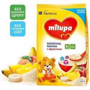 Каша Milupa манная с фруктами для детей от 6-ти мес 210г