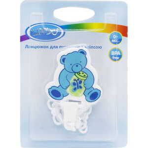 Ланцюжок Lindo для пустушки на кліпсі Ведмежа