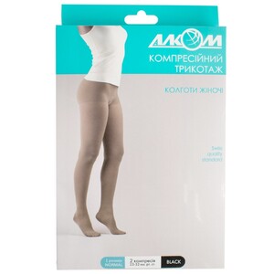 Колготы Алком 7012 женские 2 компрессионные р 1 черные