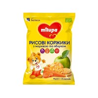 Рисовые коржики Milupa с морковкой и яблоком от 7мес.