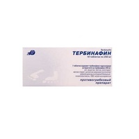 Тербінафін таблетки по 250 мг 10 шт. - Лубнифарм
