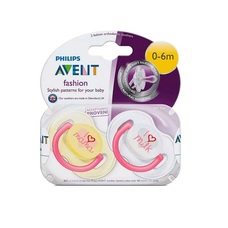 Пустушка Avent Fashion/I love 0-6 міс 2шт