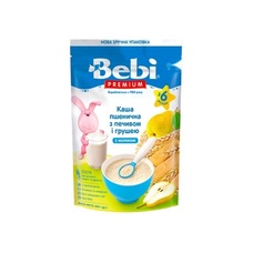 Каша Bebi Преміум молочна Пшенична з печивом та груш. з 6 міс 200г