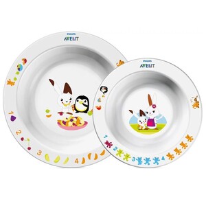 Набір Avent 708/00 тарілок з малюнками 6+ міс 2шт