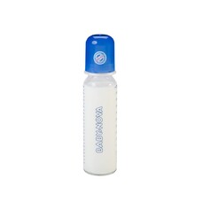 Пляшечка Baby-nova 44105 Однокольорова скляна 250 мл Пляшечка Baby-nova 44105 Однокольорова скляна 250 мл