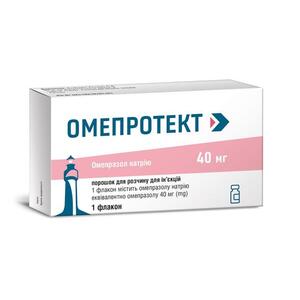 Омепротект пор. д/р-ну д/ін. 40 мг №1