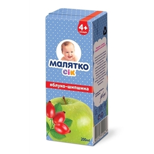 Сік Малятко яблучно-шипшиновий ТП 200 мл