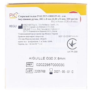 Игла Insupen для шприц-ручки G30 (0,3*8мм) №100