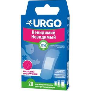 Лейкопластырь УРГО набор прозрачный с антисептиком разных размеров №20