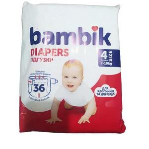 Bambik підгузки дитячі Medium 4 Maxi (7-18 кг) 36шт