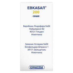 Эвкабал 200 саше порошок д/ор. р-ра 200 мг/3 г 20 шт. в саше