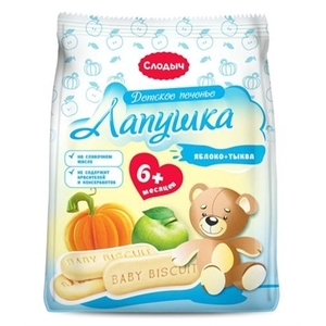 Печенье Лапушка детское растворимое яблоко та тыква 180г
