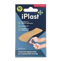 Пластырь iPlast ткан. 19 х 72 мм №10