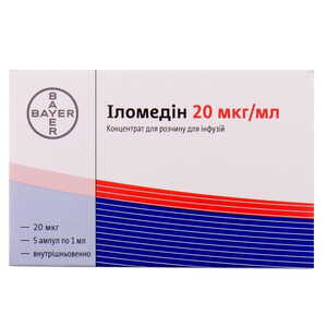 Иломедин концентрат 20 мкг/мл в ампулах по 1 мл 5 шт.