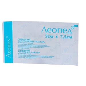 Лейкопластырь ЛЕОПЕД прозр.стер.повязка 5х7,5см №1 (50шт. в уп.)