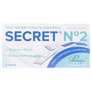 Тест-полоска SECRET на беременность (20 мМЕ/мл) №2