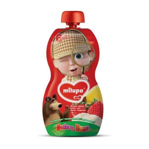 Пюре Milupa МВ фруктовое Банан, клубника с 6 мес 100г (пауч)