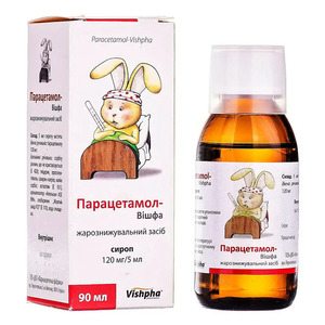 Парацетамол-Вишфа сироп 120 мг/5 мл по 90 мл в банке
