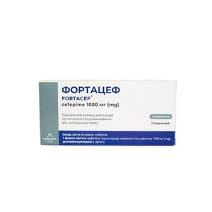 Фортацеф пор. д/р-ра д/ин. 1000мг флак. №5