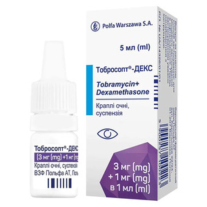 Тобросопт Декс капли глазные суспензия 3мг/1мг/1мл по 5 мл во флаконе 1 шт.