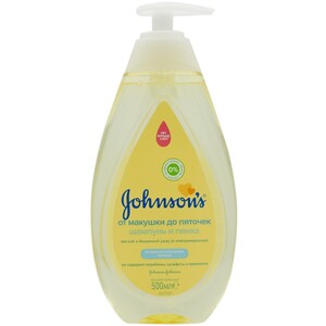 Пінка-шампунь Jonsons baby 500 мл Від маківки до пят