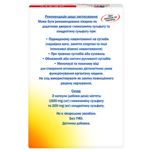 Доппельгерц Актив Глюкозамін + Хондроітин капсули №30
