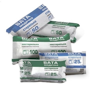 Вата стер. мед. Юрия-фарм ролик 50 г