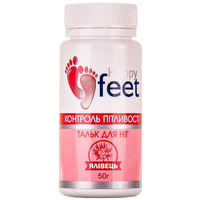 Тальк для ног Happy Feet контроль потливости Можжевельник 50г