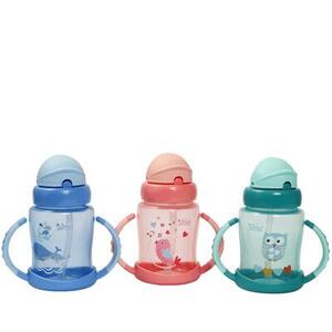 Поїльник-непроливайка Lindo Premium із силіконовою соломинкою та ручками 240 мл