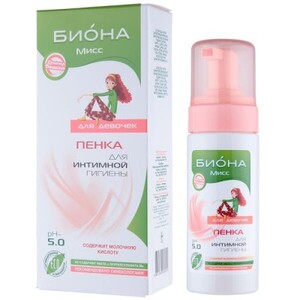 Пенка Биокон Биона Мисс для интимной гигиены для девочек 150 мл