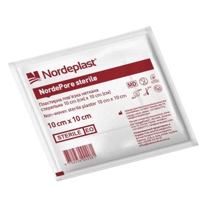 Пластырная повязка NORDEPLAST нетканая стерильная 10х10см №1