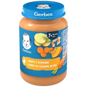 Пюре Gerber Овочі з куркою 190г
