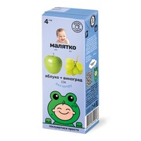 Сік Малятко яблучно-виноградний освітл ТП 200 мл