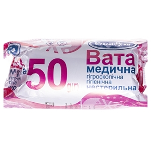Вата н/стер. Белоснежка мед. ролик 50 г
