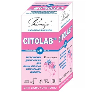 Тест-полоски CITOLAB вагинальный рН тест №25