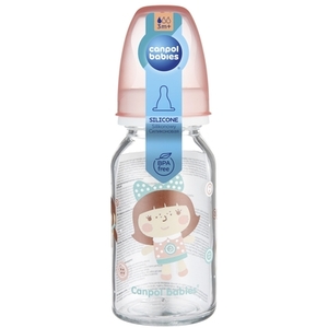 Бутылочка Canpol 42/202 с рисунком стекло 120 мл