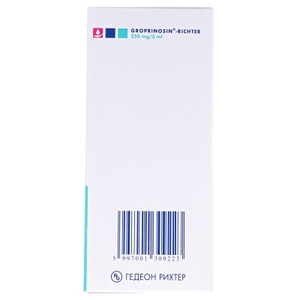 Гропринозин-Рихтер сироп 250 мг/5 мл по 150 мл во флаконе 1 шт.