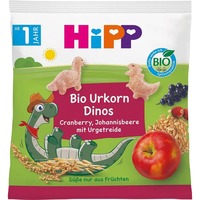 Снеки HIPP 82013 з журавлиною та чорною смородиною Динозаври 30г