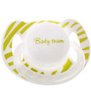 Пустышка Baby Team 3225 латексная вишнеподобной формы с колпачком и кольцом светящийся ночью