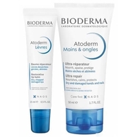 Набір Bioderma Атодерм бальзам для губ 15мл+ крем для рук 50мл